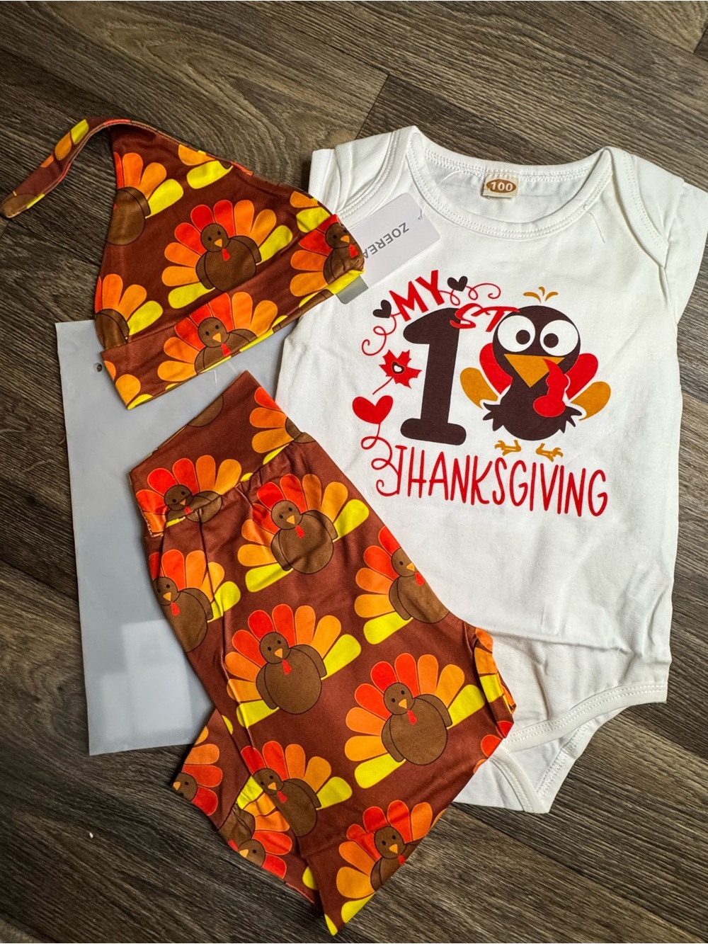 1st Thanksgiving Baby Matching Set